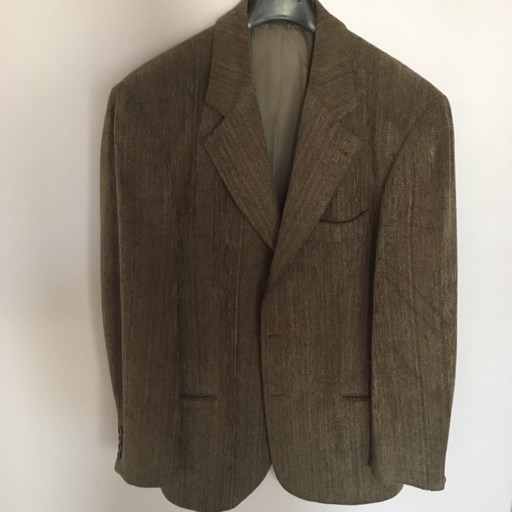 Hugo boss mens  jacket 40r light green Italy 3 button no vents torello Viera